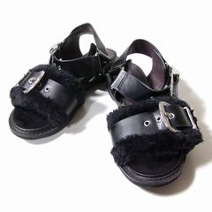 DimMoire ファー×スタッズサンダル Black / L - メルカリ