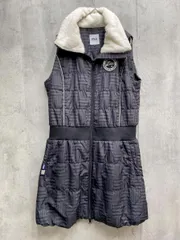 FILA フィラ ゴルフ キルティング ダウン ワンピース sizeL/黒 ◆■レディース