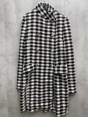 ZARA ザラ チェック ロング コート sizeXS/白ｘ黒 ◆■レディース