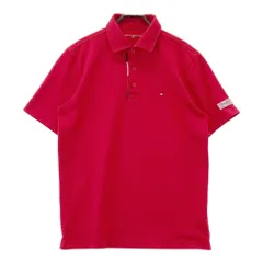 サイズ：L TOMMY HILFIGER GOLF トミー ヒルフィガーゴルフ  半袖ポロシャツ 総柄 レッド系 [240101584016] ゴルフウェア メンズ ストスト