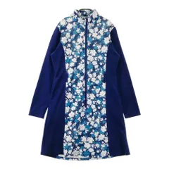 サイズ：2 KISS ON THE GREEN キスオンザグリーン  長袖 ジップワンピース 花 総柄 ネイビー系 [240101592650] ゴルフウェア レディース ストスト