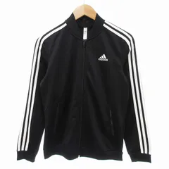 アディダス adidas トラックジャケット ジャージ ライン ロゴ S 黒 ブラック GM5534 /JS