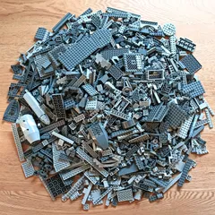 レゴ 正規品 中古 まとめ売り 約4kg ライトグレー・ダークグレー 大量 レゴブロック【管理番号：2653】