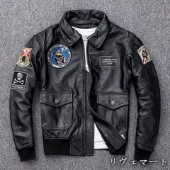 1930's海軍航空 G1 フライトジャケット刺繍ワッペン ブルゾン MA-1革ジャン G-1ジャケット ライダースジャケット 上層牛革本革PY1