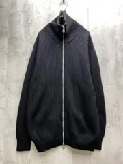 美品 ZARA ザラ ドライバーズ ニット リブ編み ダブルジッパー カーディガン sizeUSA M/黒 ◆■メンズ