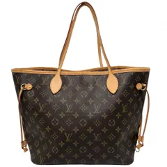 ルイヴィトン トートバッグ レディース モノグラム ネヴァーフルMM ハンドバッグ 肩掛け かばん 鞄 LOUIS VUITTON M40156 ブラウン 茶 ゴールド金具【中古品】