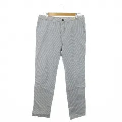 トミーヒルフィガー TOMMY HILFIGER コットンパンツ 34/32 青 ブルー ストライプ 総柄 /AO20 ■GY99