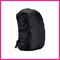 ブラック [サムコス] 防水バックパックレインカバー 35-40L用 リュックカバー 防水 レインカバー 雨よけ ザックカバー 2倍防水 軽量 梅雨対策 通勤 通学 登山 災害対策 (黒色)