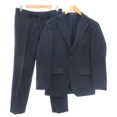 レミュー LE MUES セットアップ スーツ フォーマル テーラードジャケット パンツ スラックス グレンチェック 紺 ネイビー /NU