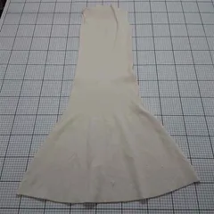 ◇ Θ ロイヤルパーティー ROYAL PARTY リブニット ノースリーブマーメイドワンピース アイボリー系 レディース F E  【1510070001078】