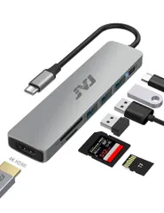USBCハブ7-in-1USBC変換アダプタタイプcハブ[4KHDMI/PD急速充電/USB3.0/2.0/SD/MicroSD]typecハブThunderbolt3/4を搭載した機種対応MacBook/iPad