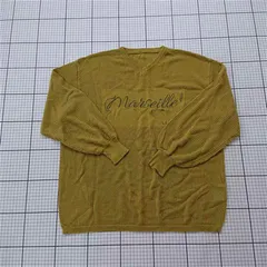 ◇ ⊇ HUG.U ハグユー 刺繍ニットプルオーバー マスタード系 レディース E  【1510230009999】