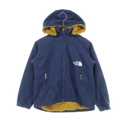THE NORTH FACE ザノースフェイス ワンポイントロゴ 長袖 中綿 フーディジャケット 120 ネイビー NPJ72036 キッズ 古着
