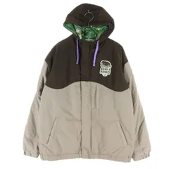 BRING A PICNIC ブリングアピクニック ドオー モチーフ ワッペン 長袖 中綿 フーディジャケット M ブラウン ポケモンセンター限定 メンズ 古着