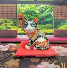 古備前 置物 猫を抱く西行法師 備前焼 松尾芭蕉 - メルカリ