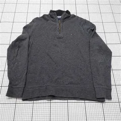 ◇ ⊇ トミー ヒルフィガー TOMMY HILFIGER ハーフジップスウェット メンズ S チャコール系 E  【1510240015621】