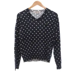 PLAY COMME des GARÇONS Vネックニット カシミヤ M Comme des Garcons PLAY Mens White Heart V-Neck Sweater – Extra Butter