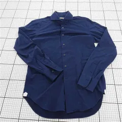 ◇ Θ ナノ・ユニバース nano・universe 長袖シャツ ネイビー系 39 メンズ E  【1511060024749】