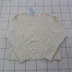 ◇ ⊇ 未使用 グローブ grove 77371 768-19064 ニットセーター アイボリー系 M レディース E  【1511060026675】