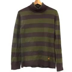 新品◆GUILD PRIME ギルドプライム タートルネック ボーダー ニット セーター リブニット切替 メンズ