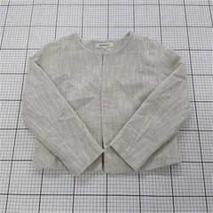 ◇ Θ ナチュラルビューティーベーシック NATURAL BEAUTY BASIC ノーカラージャケット ベージュ系 S レディース E  【1511060027733】