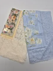 【新品】レース付き レディースハンカチ セット 大判サイズ おひざ掛け