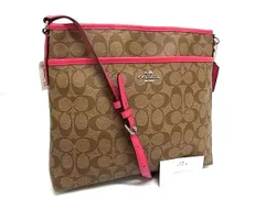 ※クローバー様専用 COACH コーチ ショルダーバッグ シグネチャー F58297 ブラウン ピンク PVC レザー レディース 新古未使用展示品