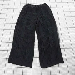 ◇ ⊂ 未使用 フリフル FRIFUL プリーツワイドパンツ ブラック系 Lサイズ レディース E  【1511060030795】
