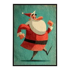 【B4サイズ（約25x36cm）】【lm-poster-7254】【フレーム付き】Christmas サンタクロース サンタ イベント パーティー 北欧 Xmas トナカイ 絵画 イラスト ポスター インテリア おしゃれ  プリントポスター フォト イラスト