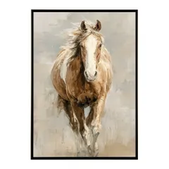 【A4サイズ（約21x30cm）】【lm-poster-7258】【フレーム付き】馬 ホース 絵 絵画 写真 動物 アニマル 北欧 ポップ アート 手書き 安い ポスター  インテリア おしゃれ  プリントポスター フォト イラスト