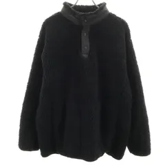 UNIQLO ユニクロ White Mountaineering ホワイトマウンテニアリング コラボ ハーフボタン フリースジャケット XL ブラック プルオーバー メンズ 古着