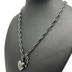 JEANASIS ジーナシス ハート ロゴ ネックレス ブラック E-11