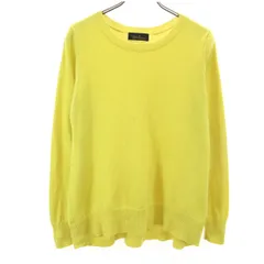 Unaca アナカ カシミヤ100％ 長袖 セーター 38 ライムイエロー系 ニット レディース 古着