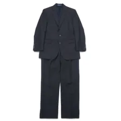 Polo by Ralph Lauren イタリア製 3B スーツ セットアップ L ブラック ウール シャドーストライプ