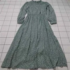 ◇ Θ mysty woman ミスティウーマン 花柄ロングワンピース グリーン系 レディース F E  【1511110044987】