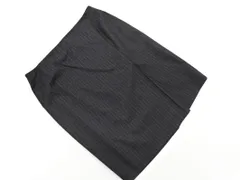 UNTITLED アンタイトル 大きいサイズ ウール混 ストライプ タイト スカート size44/グレー ◇■ レディース