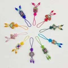 韓国雑貨　韓国伝統刺繍 ストラップ　5個セット■keitaistrap-85-s【ギフト】【お土産】