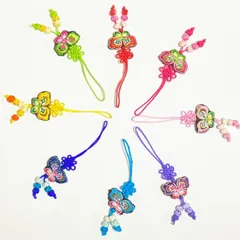 韓国雑貨 グラデーションノリゲ 携帯ストラップ 【全8色】ナビノリゲ スマホストラップ iphone Android カラフル 小さい 韓国グッズ ハンドメイド 幸福 運気上昇 飾り紐 ポイント消化 刺繍■keitaistrap-78-s【韓国】【ストラップ】