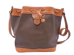 LANCEL ランセル ヴィンテージ 巾着 ショルダー バッグ 茶 ■■ レディース