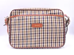 Aquascutum アクアスキュータム チェック ショルダー バッグ ベージュ ■■ メンズ