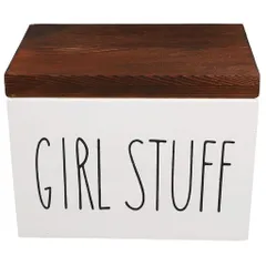 OUNONA蓋付き木製生理用品収納ボックス大容量サニタリー収納ケース防塵設計バスルーム用生理用品オーガナイザー仕切り付き多機能パッドホルダー8x6x5インチ