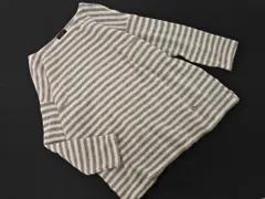 EVEX by KRIZIA エヴェックスバイクリツィア ウール混 ボートネック ボーダー ニット セーター size44/白ｘグレー ◇■ レディース