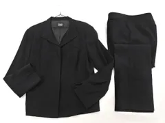 TRANS WORK トランスワーク 大きいサイズ セットアップ ジャケット パンツ スーツ size48/黒 ◇■ レディース