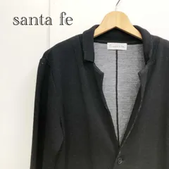 santafe サンタフェ ツーボタン ニット カーディガン ニットジャケット サイズ48 ブラック メンズのサムネイル