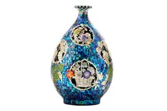 韓国螺鈿花器四君子(細型)■kaki-drvs04-s【ギフト】【お土産】花瓶 おしゃれ 玄関 高級 エントランス 来客 インテリア 高級 レストラン 飲食店 店舗用 ディスプレイ プレゼント 敬老の日 母の日 フラワーベース 生け花 お花 キラキラ 高級感