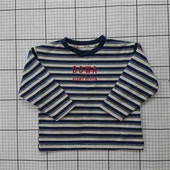 ◇ Θ BOWA by BEAMS DESIGN ボーダー長袖Tシャツ キッズ 90サイズ ネイビー系 E  【1511120012068】