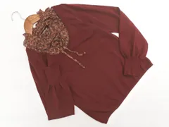 PAUL STUART ポールスチュアート ウール混 ニット セーター size6/えんじ ◇■ レディース