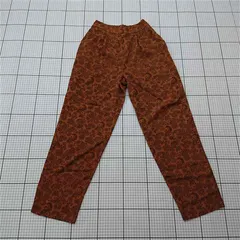 ◇ ⊂ ラグナムーン LAGUNAMOON ペイズリー柄パンツ Sサイズ レディース ブラウン系 E  【1511120012303】