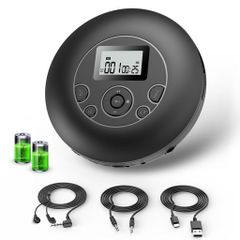 휴대용 CD 플레이어 1000mAh 배터리 내장 충전식 +10 스킵 기능 AB 반복·프로그램 재생 CD·MP3·32GBMicroSD 카드 등 대응 홀드 기능 7개 EQ 이펙트 ASP 방진 AUX·이어폰 출력 단자어…