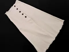 AZUL BY MOUSSY アズールバイマウジー フロントスリット フロントボタン ロング デニムスカート sizeM/白 ■■ レディース